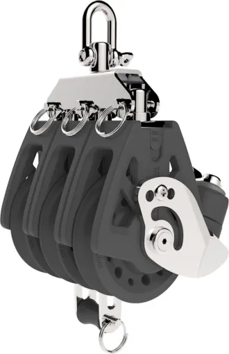 Lewmar, Bloque de sincronización Triple HF Becket & Clamp, Negro