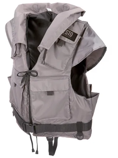 Besto, gilet de sauvetage pêcheur gris, 50N