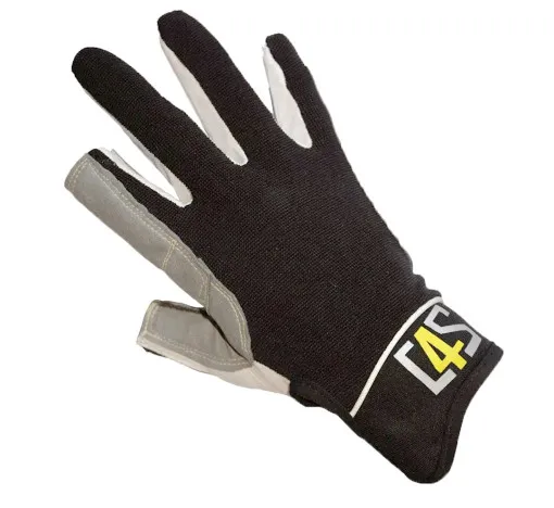 Guanti da vela C4S Guanti Offshore 2FC nero
