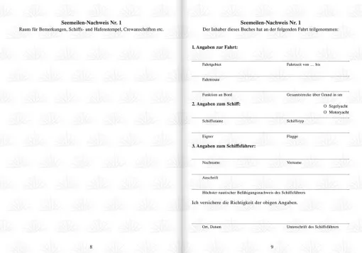 Delius Klasing, mileage book