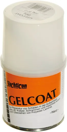 Yachticon, Kit de reparación Gelcoat 2 K blanco puro RAL 9010, 250g