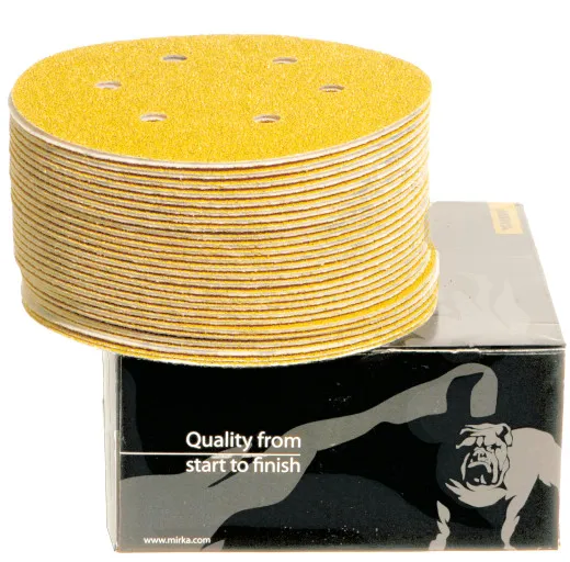 Mirka, Gold sanding discs 9-hole velcro P180, 150mm