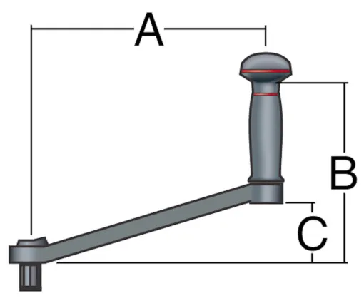 Manovella Harken per verricello Carbo One Touch 25 cm fibra di carbonio