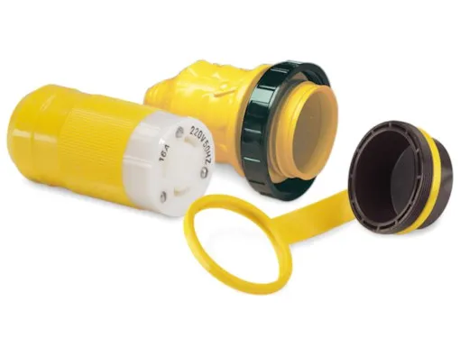 Marinco, shore power plug set yellow, NEMA L5 230V 32A
