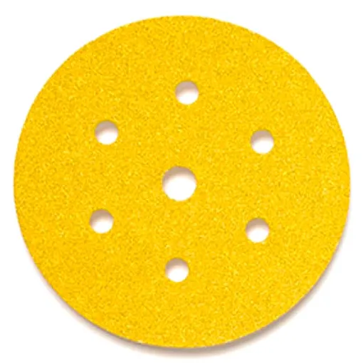 Mirka, Discos de lija dorados 7 agujeros velcro P240, 150mm
