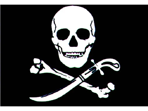 Talamex, bandera pirata negra