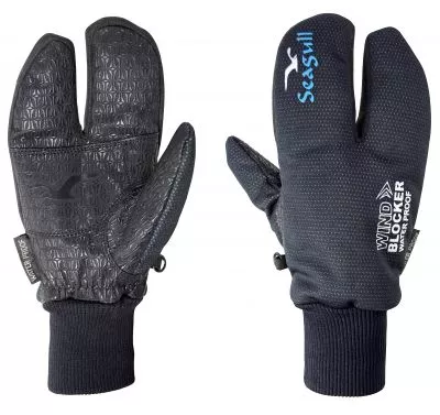 C4S, Schwerwetter- Segelhandschuh Seagull Split Gloves, Schwarz