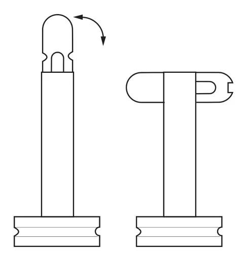 Lindemann, Seasure perno nariz plegable acero inoxidable, 6mm x 20mm