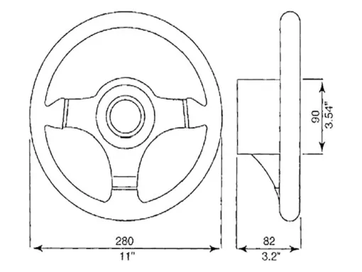 Ultraflex, volant de bateau à moteur V45