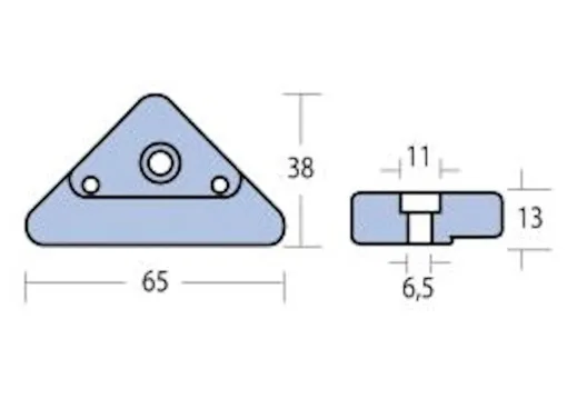 Volvo Penta, Anode Triangel Duo Prop 290, Magnesium