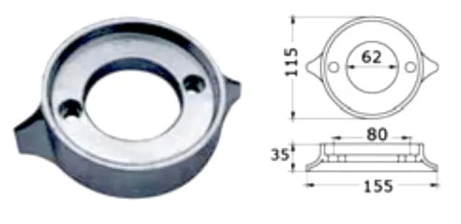 Volvo Penta, ánodo de zinc VO AQ 280 / 290