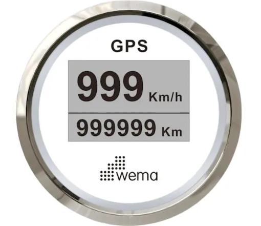 Wema, GPS- Boots- Tachometer Silber, 52mm