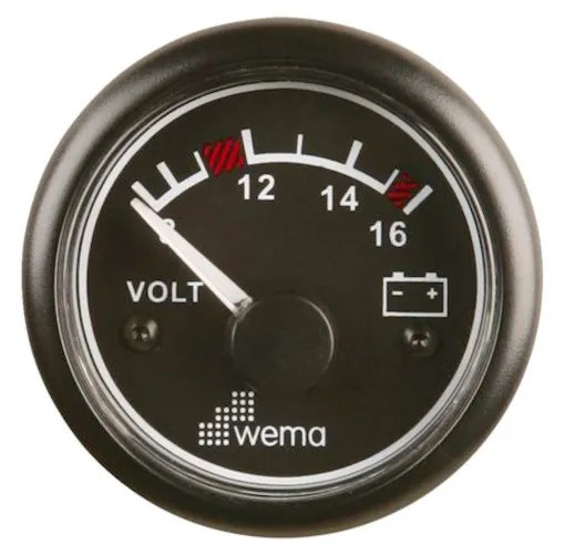 Wema, affichage de la tension de la batterie
