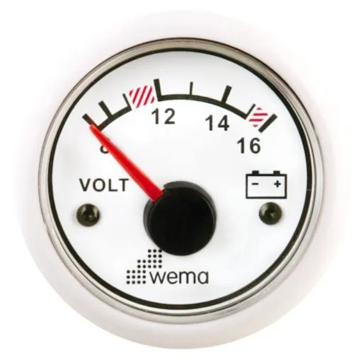 Wema, Anzeige Batteriespannung