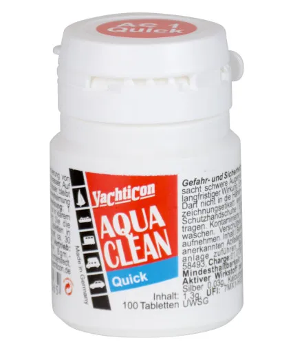 Yachticon, pastiglie di cloro rapido Aqua Clean AC 1, 100 pezzi.